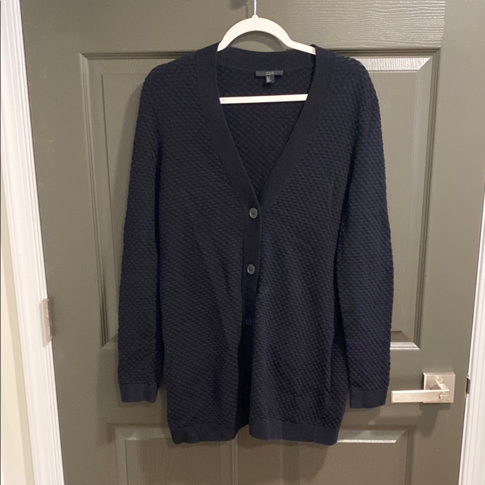 COS Button Textured Cardigan Sweater - Size Small